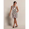 Tori Richard Quilted Palm Dawna Dress In Multi