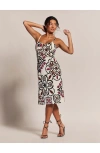 Tori Richard Quilted Palm Mila Dress In Multi