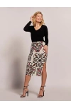 Tori Richard Quilted Palm Zora Skirt In Multi