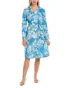 Tori Richard Rhapsody In Blue Hadleigh Shirtdress In Multi