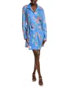 Tori Richard Rock A Hula Harmony Shirtdress In Blue
