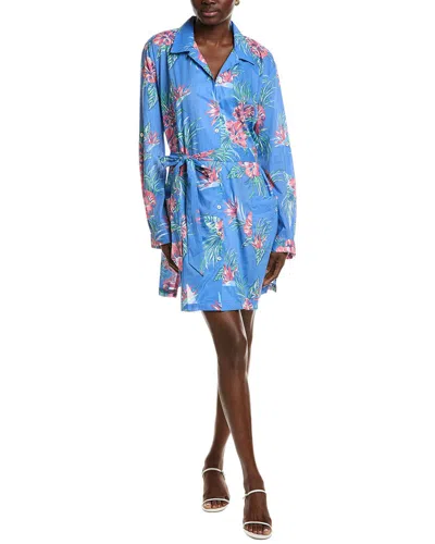 Tori Richard Rock A Hula Harmony Shirtdress In Blue
