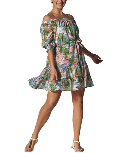 Tori Richard Scarlett Off Shoulder Dress In Multi