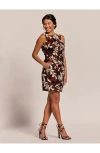 Tori Richard Silhouetted Larissa Dress In Brown