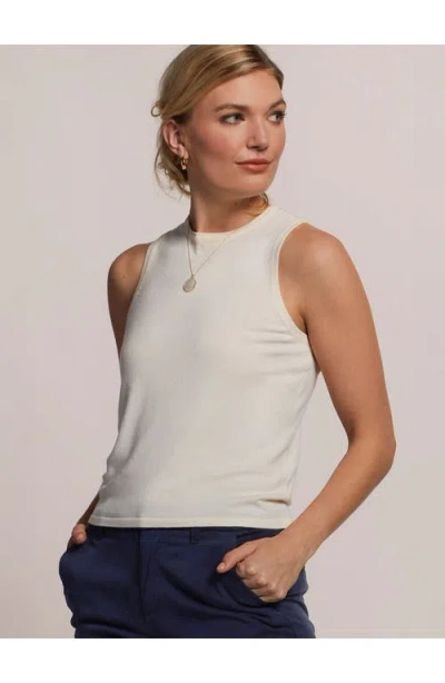 Tori Richard Sleek Knits Zhandra Tank In White