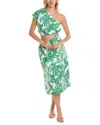 Tori Richard Sun Block Thalia Linen-blend Dress In Multi