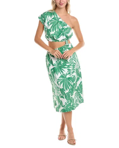 Tori Richard Sun Block Thalia Linen-blend Dress