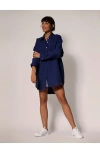 Tori Richard Sunshine Linen Leslie Top In Navy