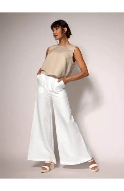 Tori Richard Sunshine Linen Maybelle Pant In White