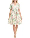 Tori Richard Takes 2 To Mango Devon Linen-blend Shirtdress