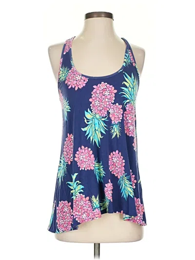 Pre-owned Tori Richard Tank Top Blue Tops