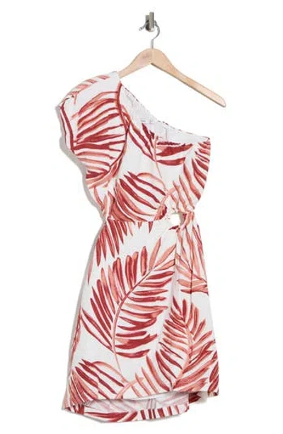 Tori Richard Theodora New Leaf Linen Blend Dress In Brown