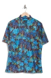 Tori Richard Threes Company Short Sleeve Shirt In Chocolate