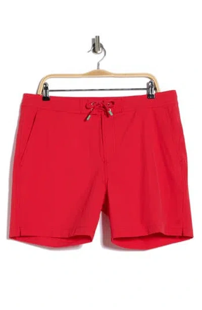 Tori Richard Tradewind Swim Trunks In Red
