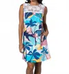 Tori Richard Womens New Day Lola Dress In Multi In Blue