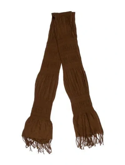 Pre-owned Torino Acrylic Scarf In Brown