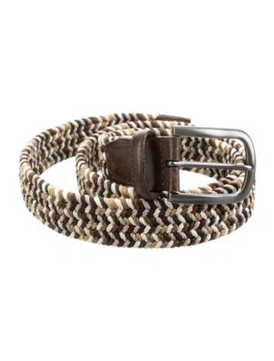 Pre-owned Torino Belt In Brown