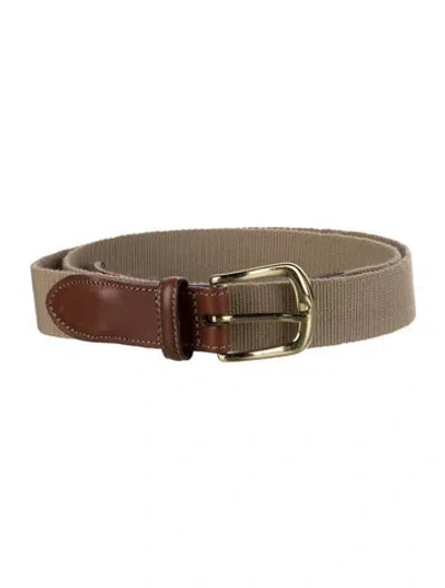 Pre-owned Torino Canvas Belt In Brown