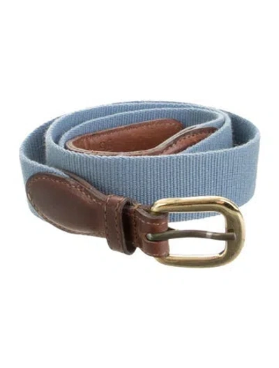 Pre-owned Torino Canvas Waist Belt In Blue