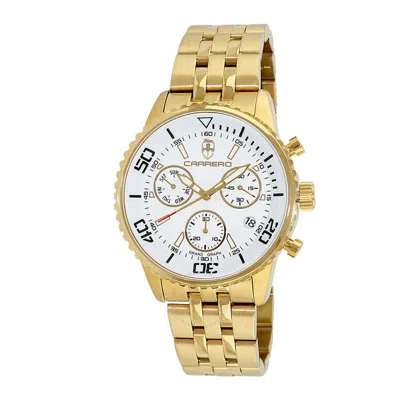 Torino Carrero C1g4343wtj1 Chronograph White Dial Men's Watch C1g4343wtj In Gold / White