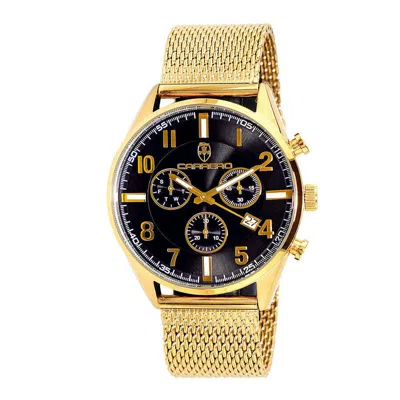 Torino Carrero C1g5275bkj1 Chronograph Black Dial Men's Watch C1g5275bkj In Black / Gold / Gold Tone