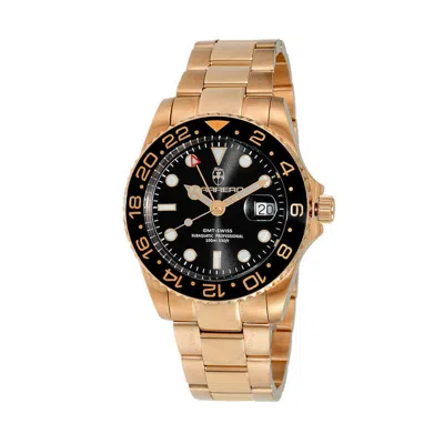 Torino Carrero C1r10bk-bkj1 Gmt Black Dial Men's Watch C1r10bk-bkj In Gold