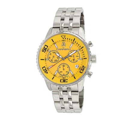 Torino Carrero C1s4343ylj1 Chronograph Yellow Dial Men's Watch C1s4343ylj In Silver / Yellow