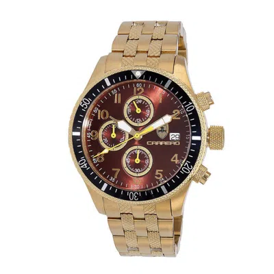 Torino Carrero Cg17733mrj1 Chronograph Brown Dial Men's Watch Cg17733mrj In Gold