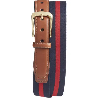 Torino European Surcingle Belt In Navy/red