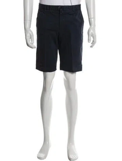Pre-owned Torino Flat Front Shorts In Blue