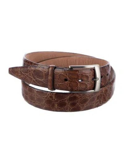 Pre-owned Torino Leather Waist Belt In Brown