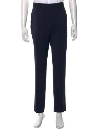 Pre-owned Torino Virgin Wool Dress Pants In Blue