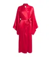 Torlowei Silk-lace Long Robe In Red