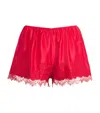 Torlowei Silk-lace Shorts In Red
