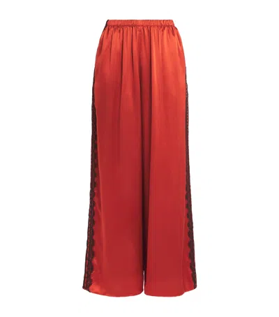 Torlowei Silk Patsy Trousers In Orange
