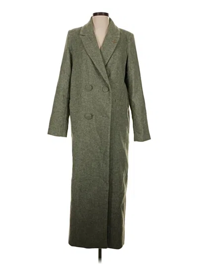Pre-owned Torn By Ronny Kobo Coat In Green