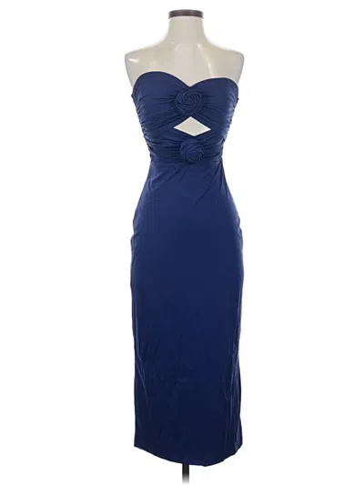 Pre-owned Torn By Ronny Kobo Cocktail Dress In Blue