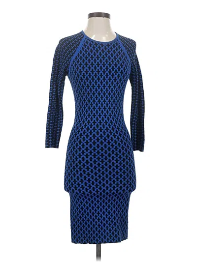 Pre-owned Torn By Ronny Kobo Cocktail Dress In Blue