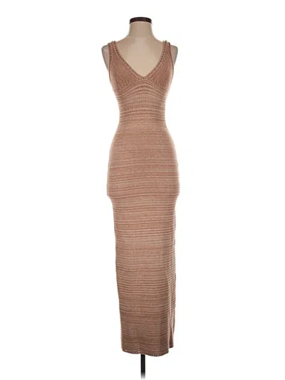 Pre-owned Torn By Ronny Kobo Cocktail Dress In Brown