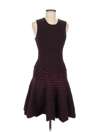 Pre-owned Torn By Ronny Kobo Cocktail Dress In Burgundy