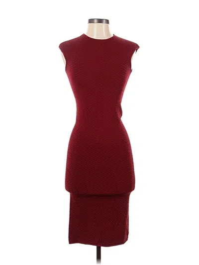 Pre-owned Torn By Ronny Kobo Cocktail Dress In Burgundy
