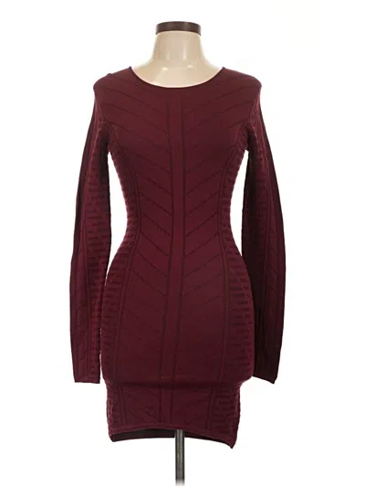 Pre-owned Torn By Ronny Kobo Cocktail Dress In Burgundy