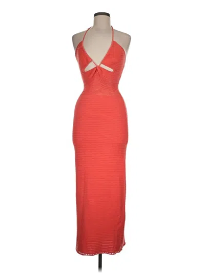 Pre-owned Torn By Ronny Kobo Cocktail Dress In Orange