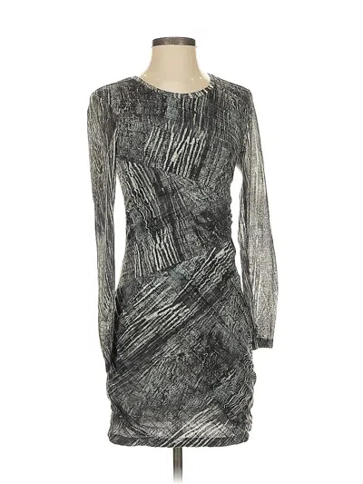 Pre-owned Torn By Ronny Kobo Cocktail Dress In Silver