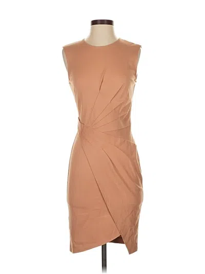 Pre-owned Torn By Ronny Kobo Cocktail Dress In Tan