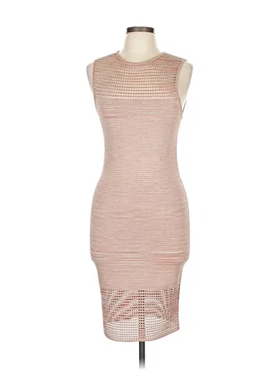 Pre-owned Torn By Ronny Kobo Cocktail Dress In Tan