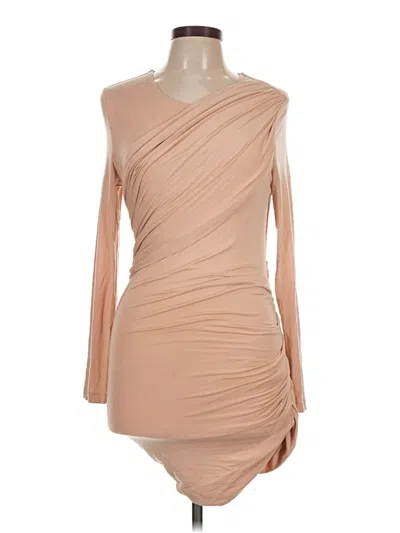Pre-owned Torn By Ronny Kobo Cocktail Dress In Tan