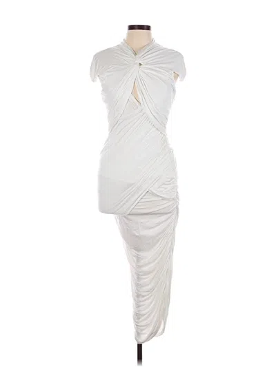 Pre-owned Torn By Ronny Kobo Cocktail Dress In White
