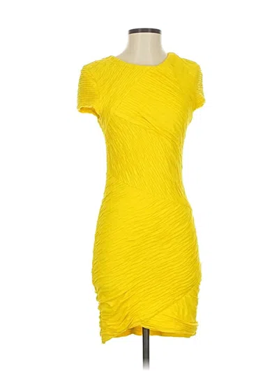 Pre-owned Torn By Ronny Kobo Cocktail Dress In Yellow