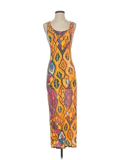 Pre-owned Torn By Ronny Kobo Cocktail Dress In Yellow